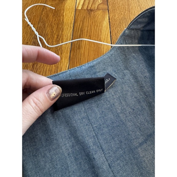 Vintage Faconnable Men's Brown Calf Nubuck Vest Denim Lined Button Front XL - Picture 5 of 5